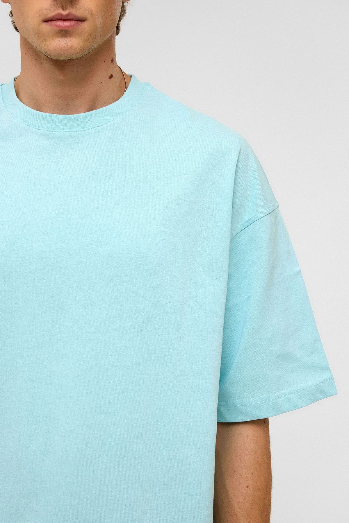 Basic Oversize Bisiklet Yaka Tişört