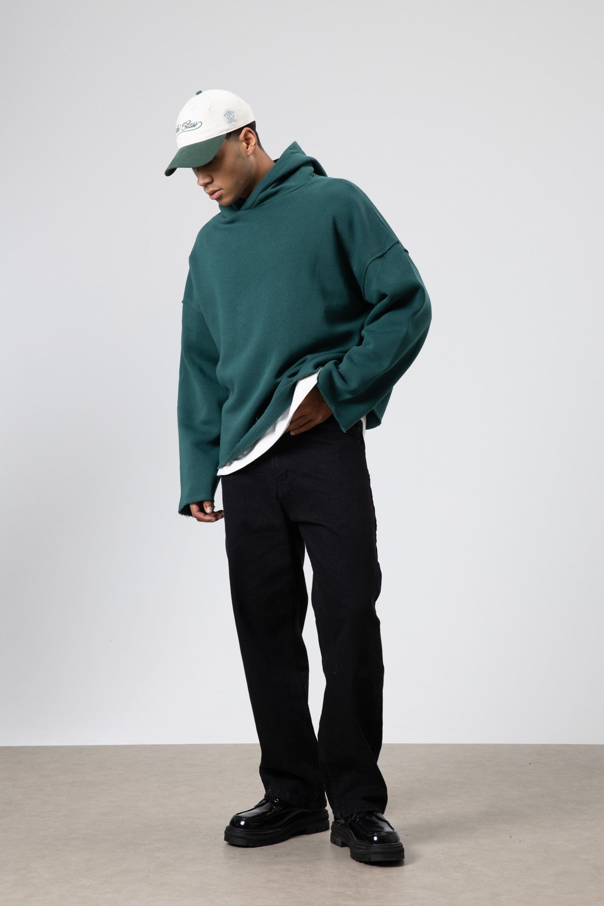 Basic Oversize Dikişsiz Kapüşonlu Sweatshirt