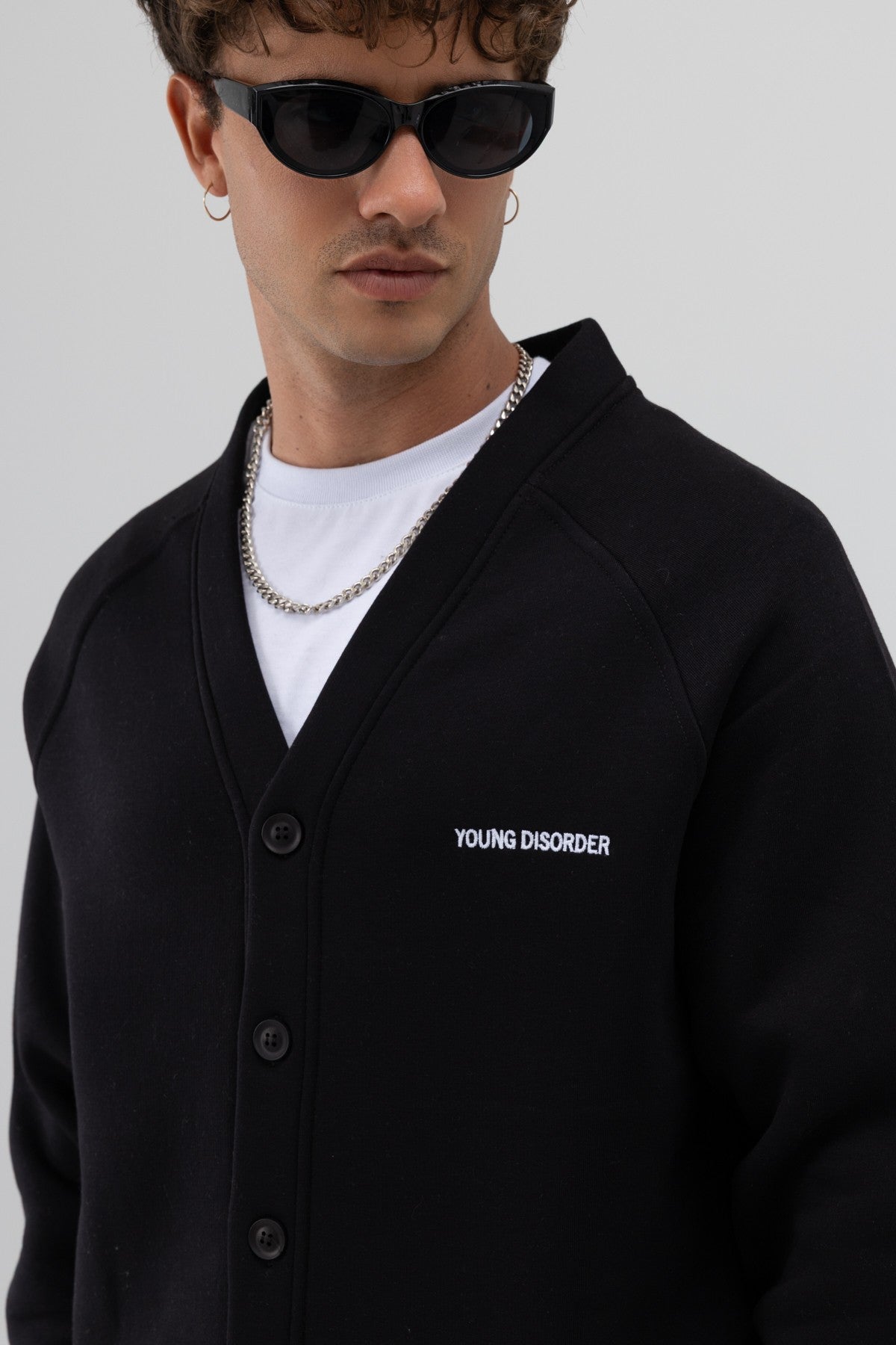 Oversize Düğmeli Sweatshirt