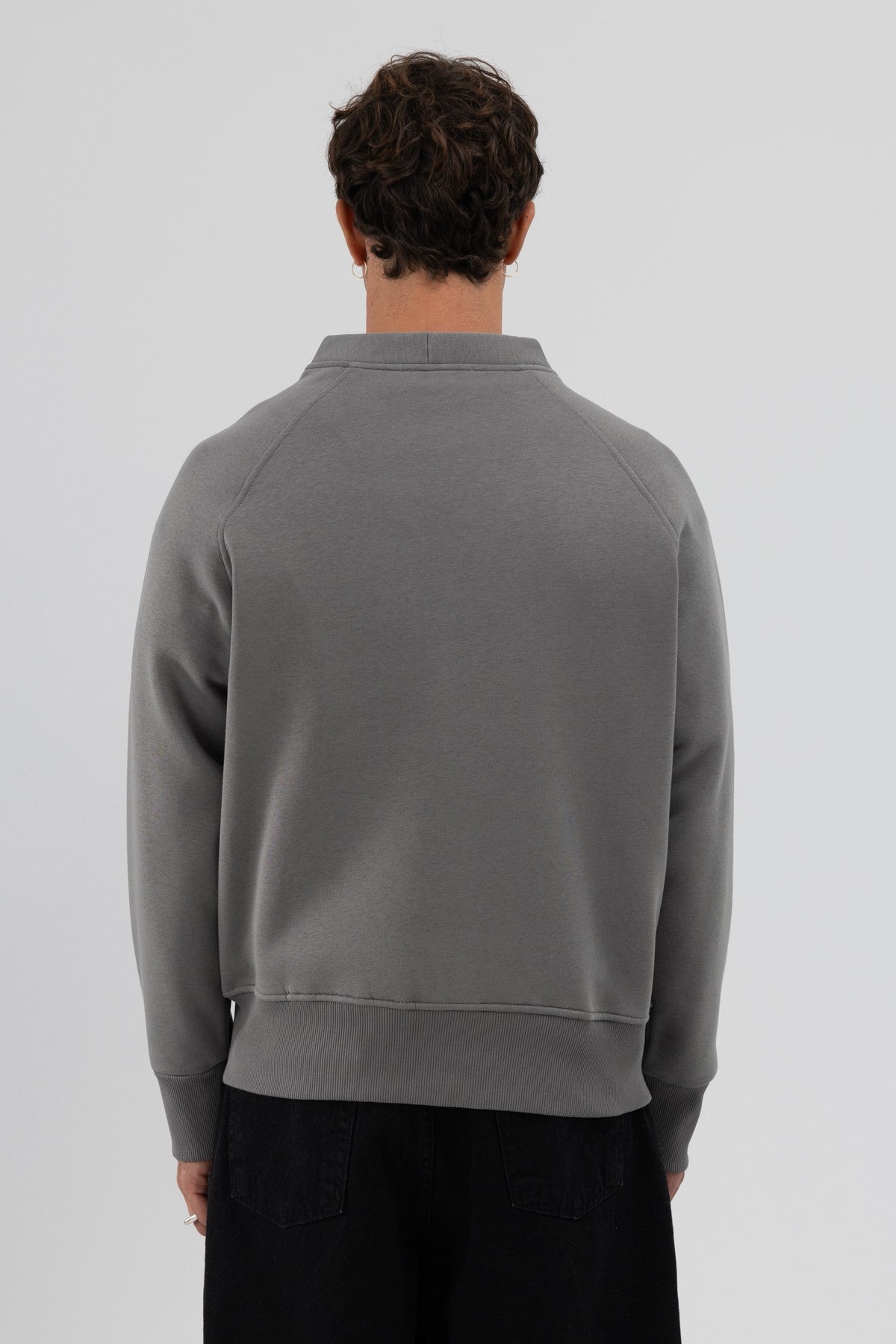 Oversize Düğmeli Sweatshirt