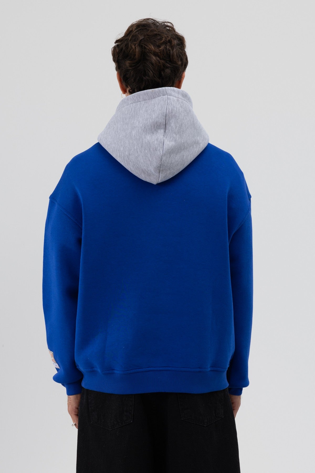 Çift Renk Baskılı Oversize Sweatshirt