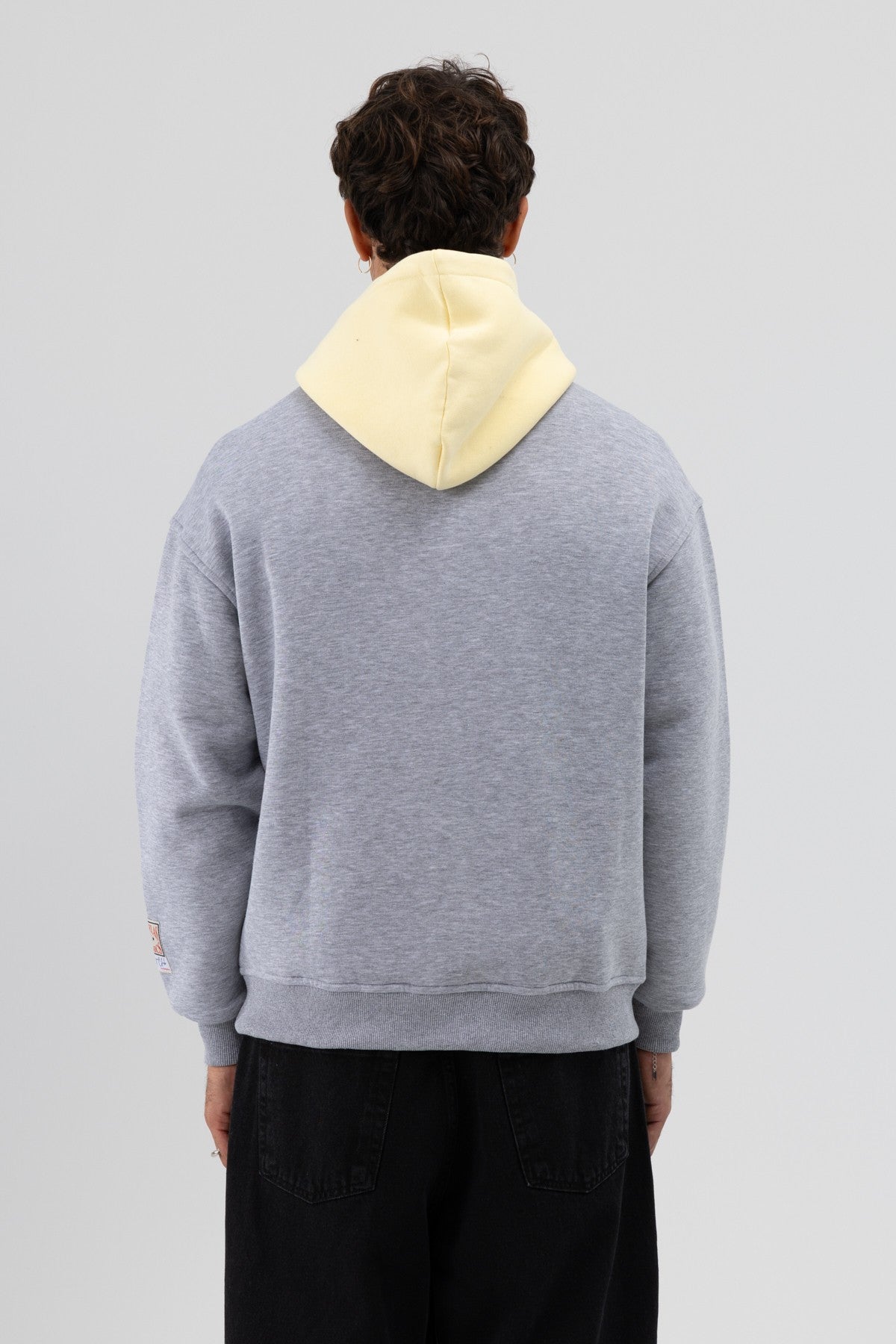 Çift Renk Baskılı Oversize Sweatshirt