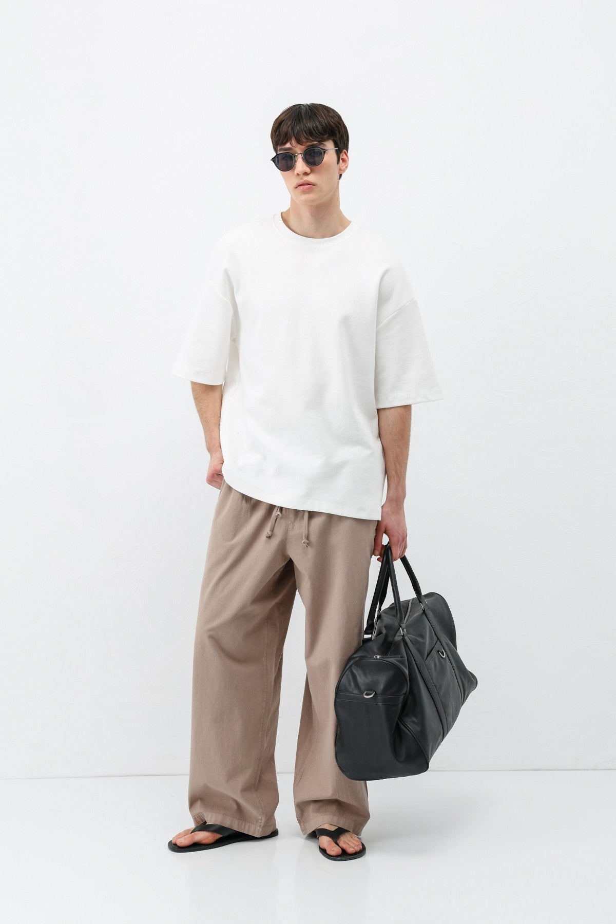 Super Baggy Fit Keten Pantolon