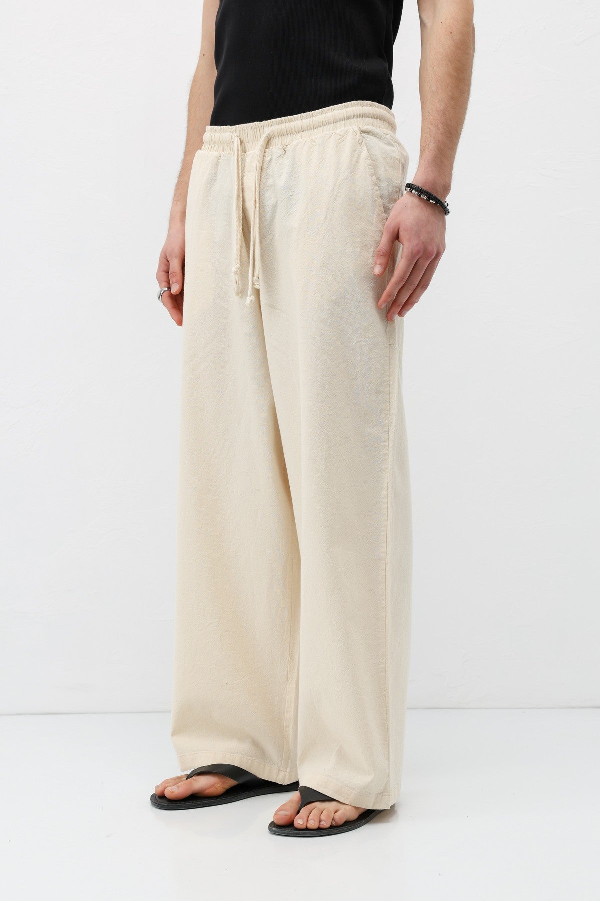 Super Baggy Fit Keten Pantolon