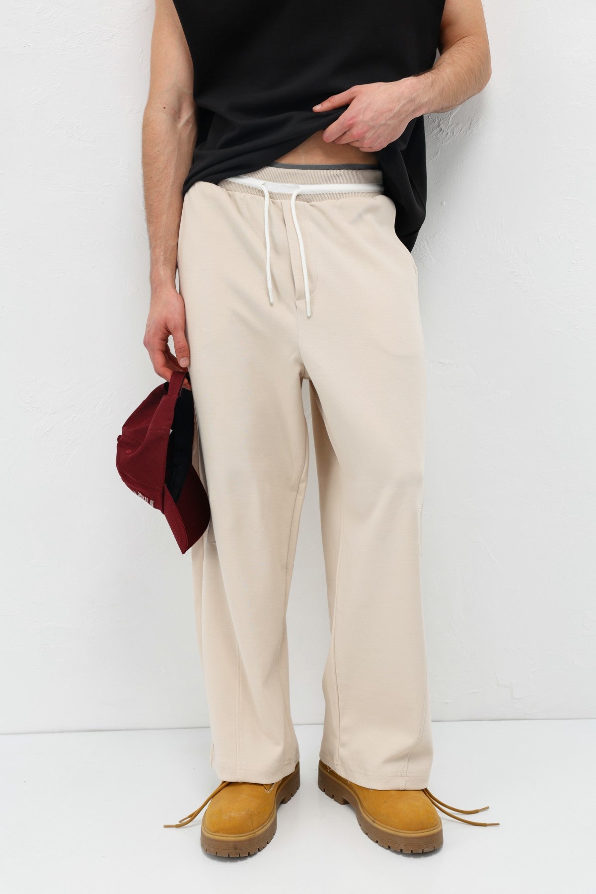 Bağcıklı Baggy Fit Eşofman Alt