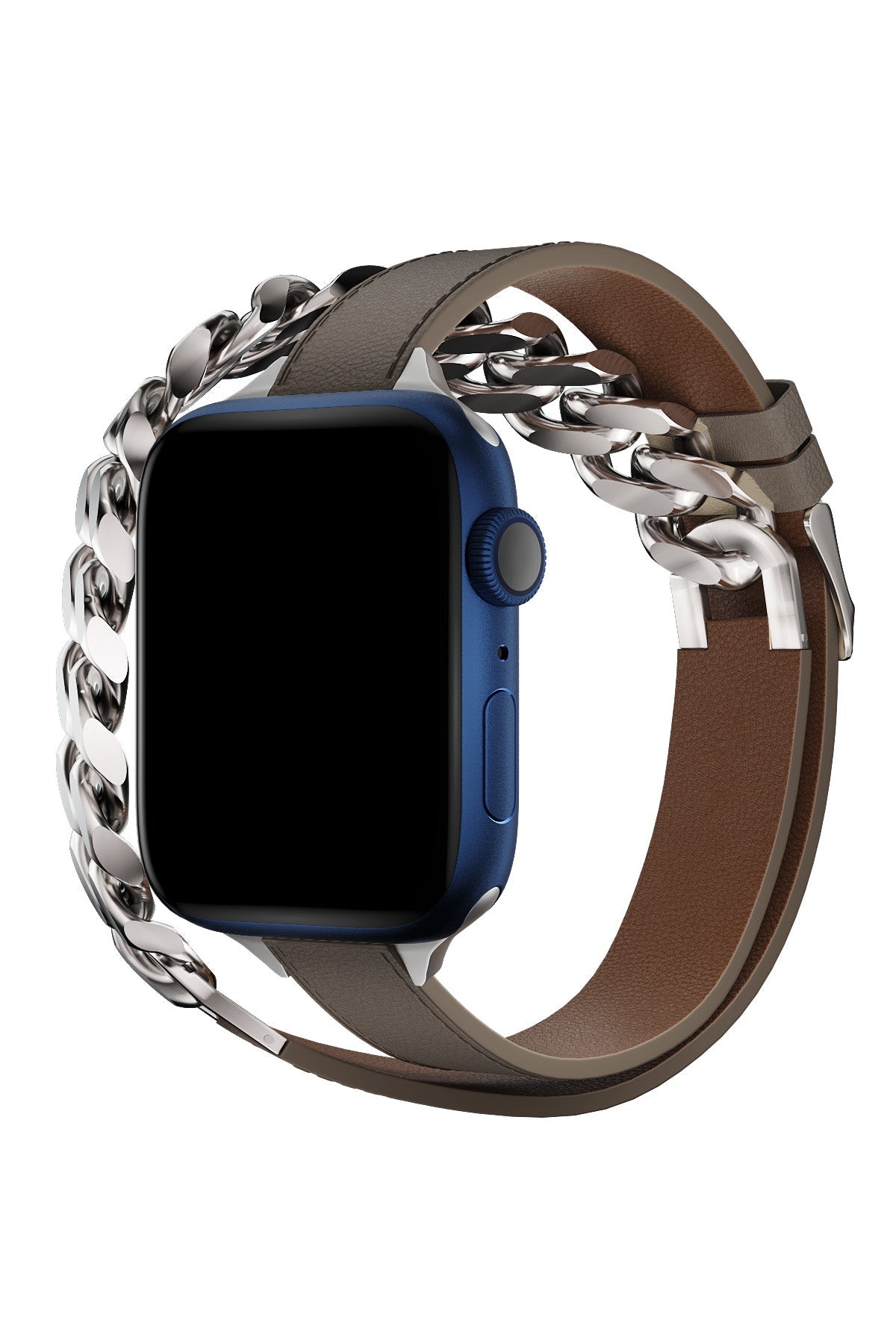 Apple Watch Uyumlu Double Tour Deri Kordon Vizon