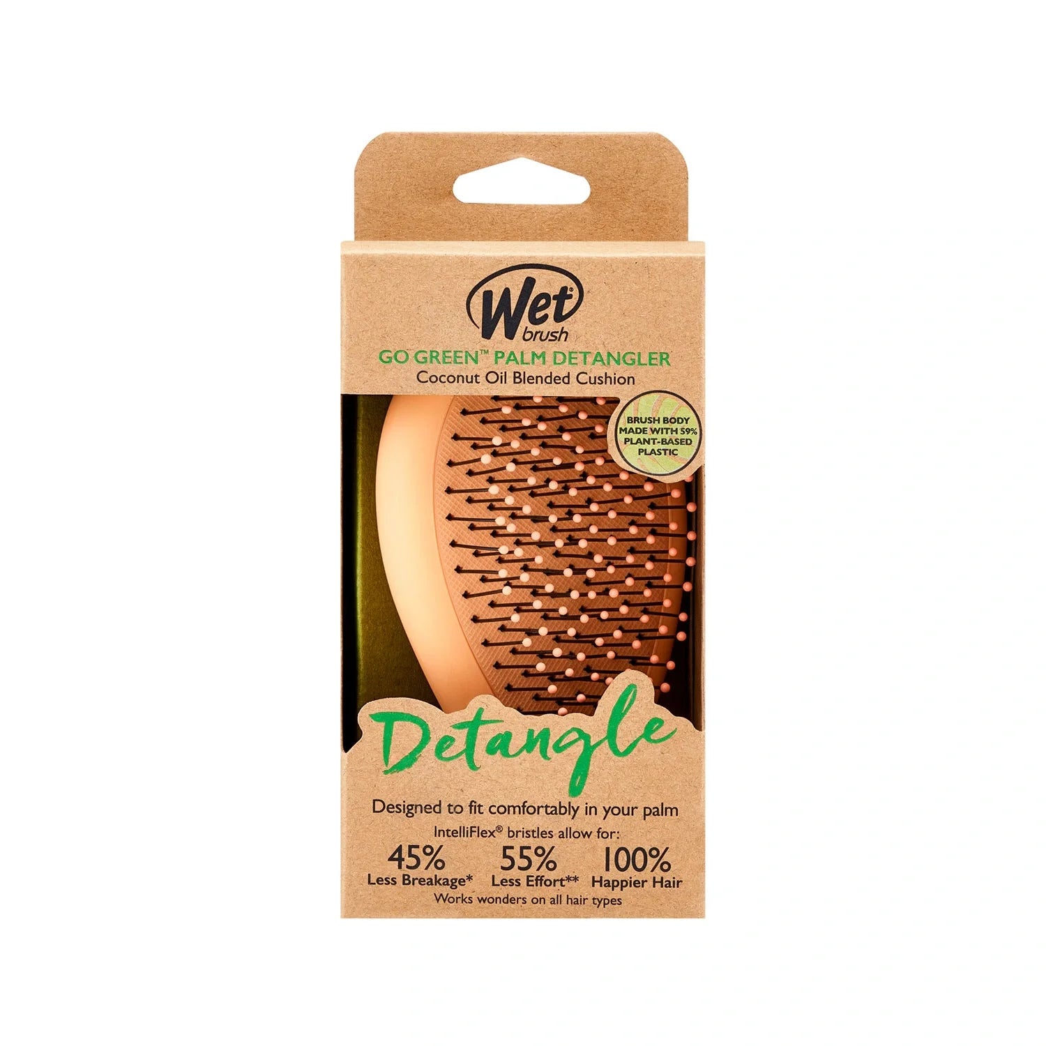 Wet Brush Go Green Palm Detangler Hindistan Cevizi Yağlı Saç Fırçası