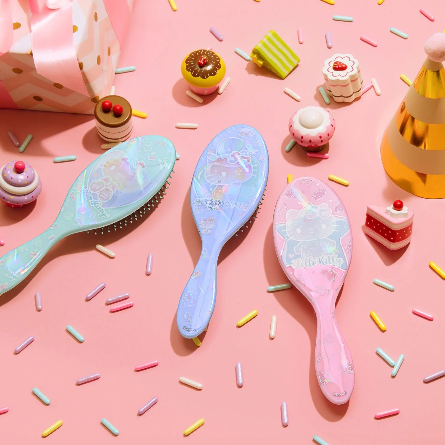 Wet Brush Hello Kitty Dolaşık Açıcı Saç Fırçası Mavi