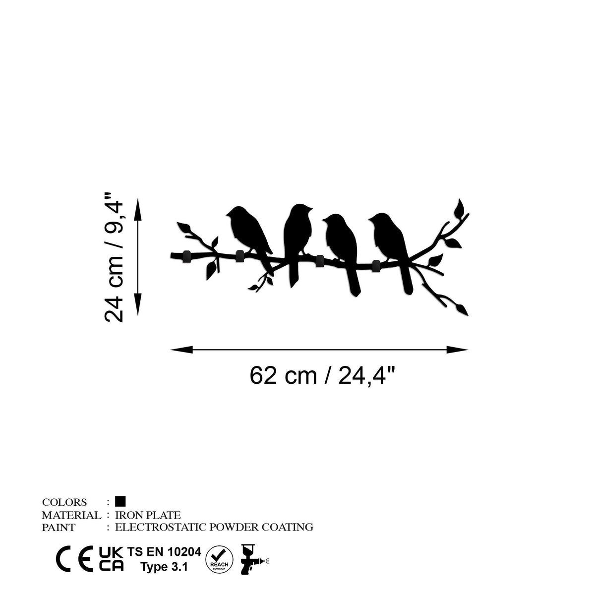 Wh-112 Dekoratif Metal Askılık