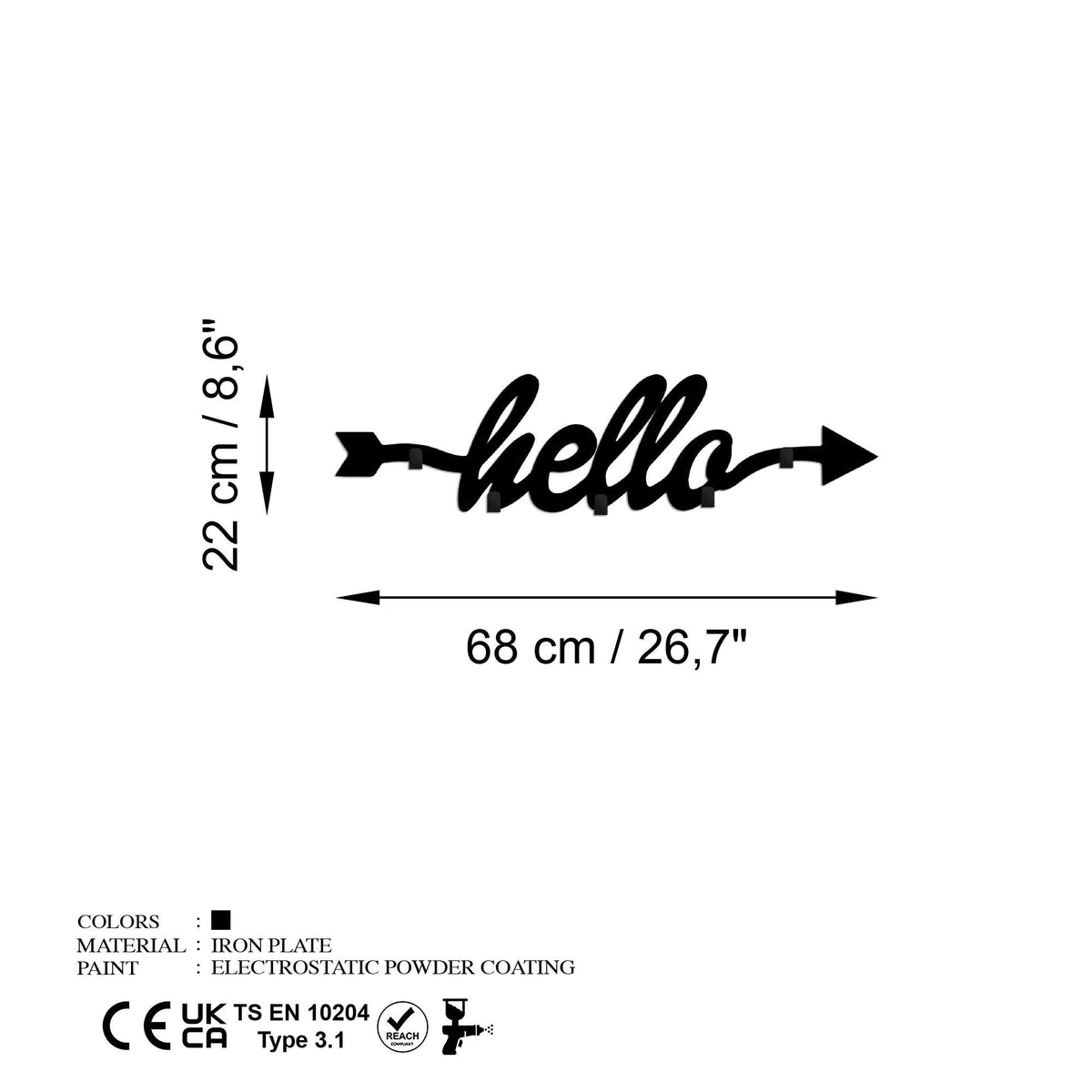 Wh-118 Dekoratif Metal Askılık