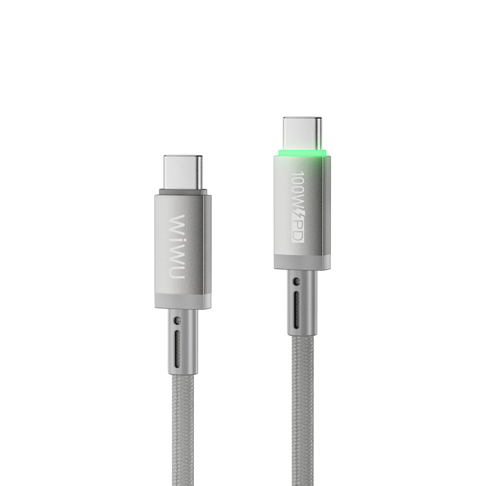 Wi-C084 Maglink Type-C To Type-C 100W Led Göstergeli Hızlı Şarj Kablosu 1M