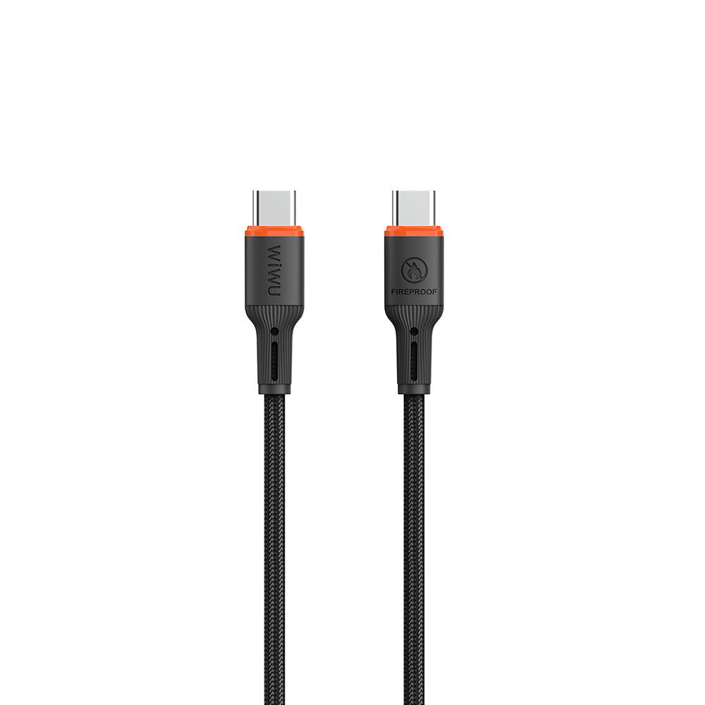 Wi-C098 Flameguard Type-C To Type-C 60W Hızlı Şarj Ve Data Kablosu 1.2M