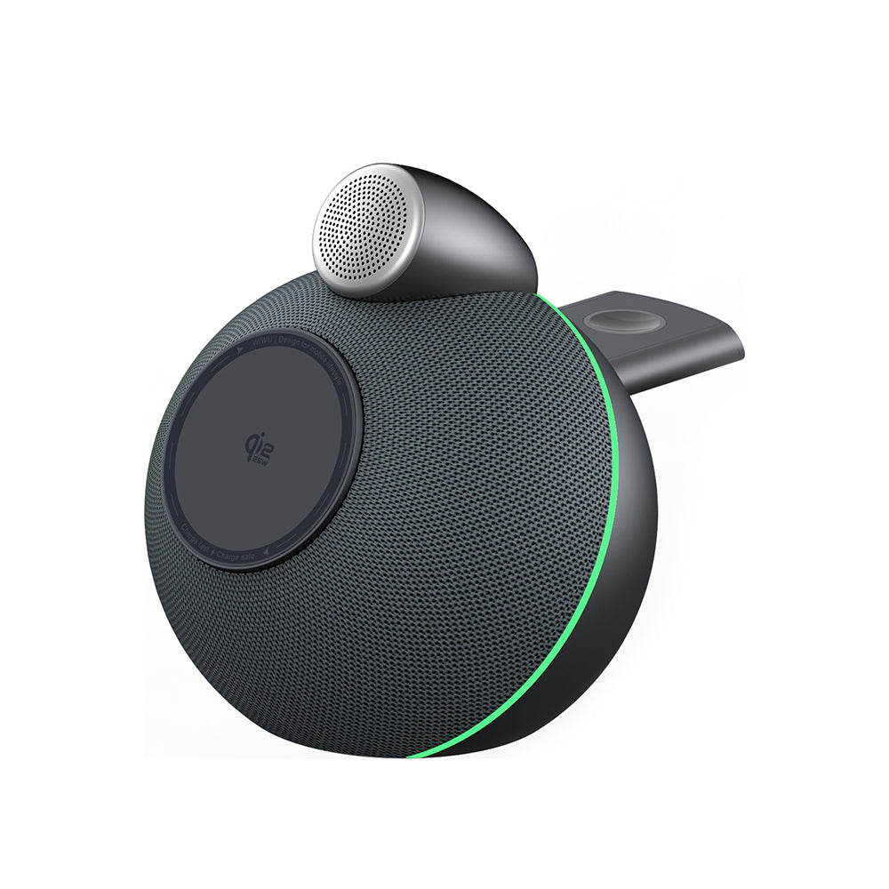 Wi-G042 Qi2 Bluetooth Hoparlörlü 25W Kablosuz Şarj Standı