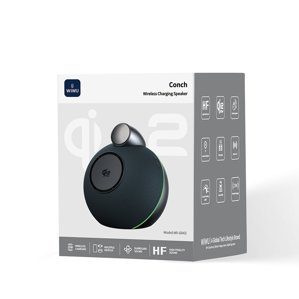 Wi-G042 Qi2 Bluetooth Hoparlörlü 25W Kablosuz Şarj Standı