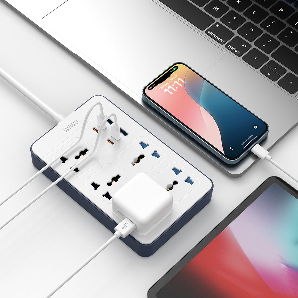 Wi-S006 20W Gan Tech Power Strip 11 In 1 Çoklu Priz