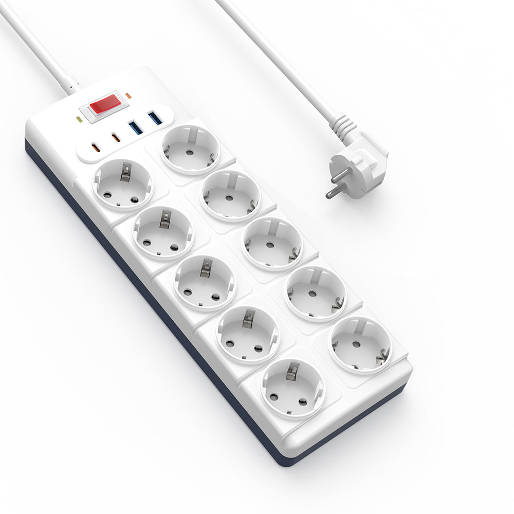 Wi-S008 20W Gan Tech Power Strip 14 In 1 Çoklu Priz 2M