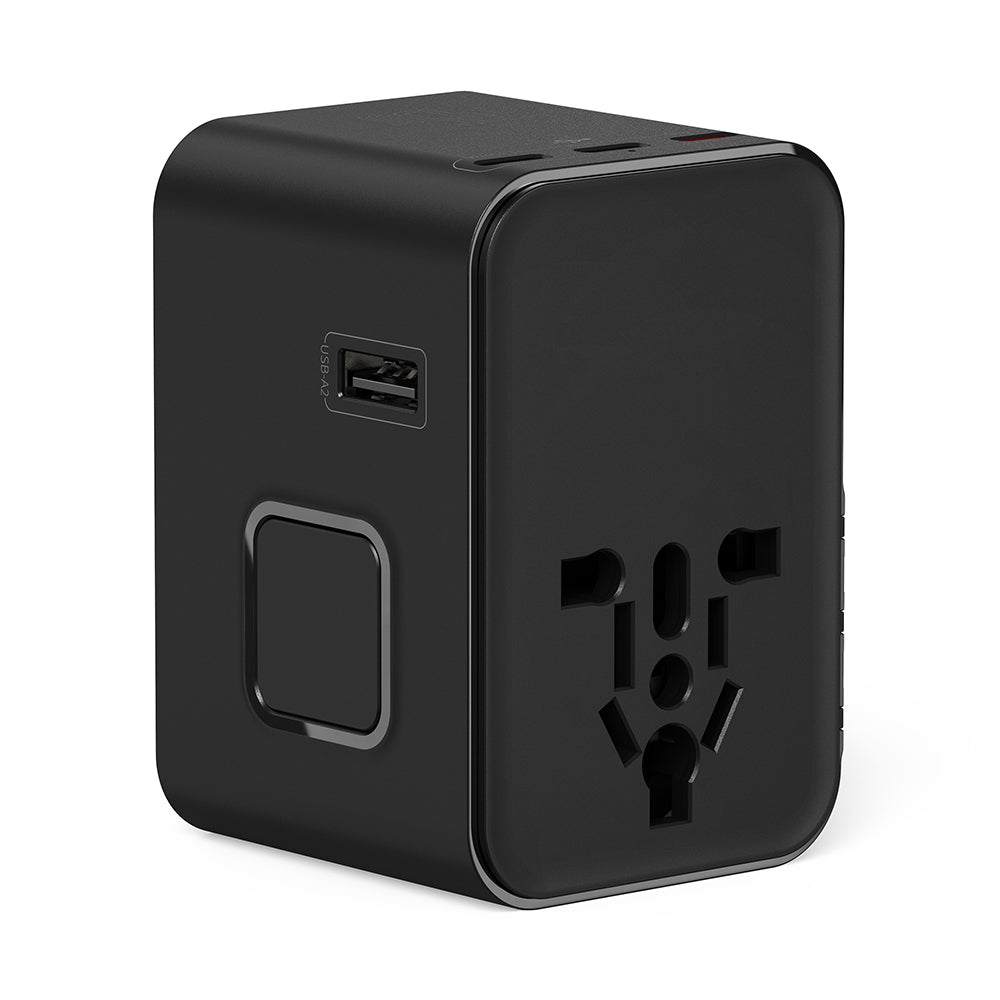 Wi-Ua006 Tr/Us/Uk/Au/Eu Uyumlu 2500W 45W Gan Universal Seyahat Adaptörü