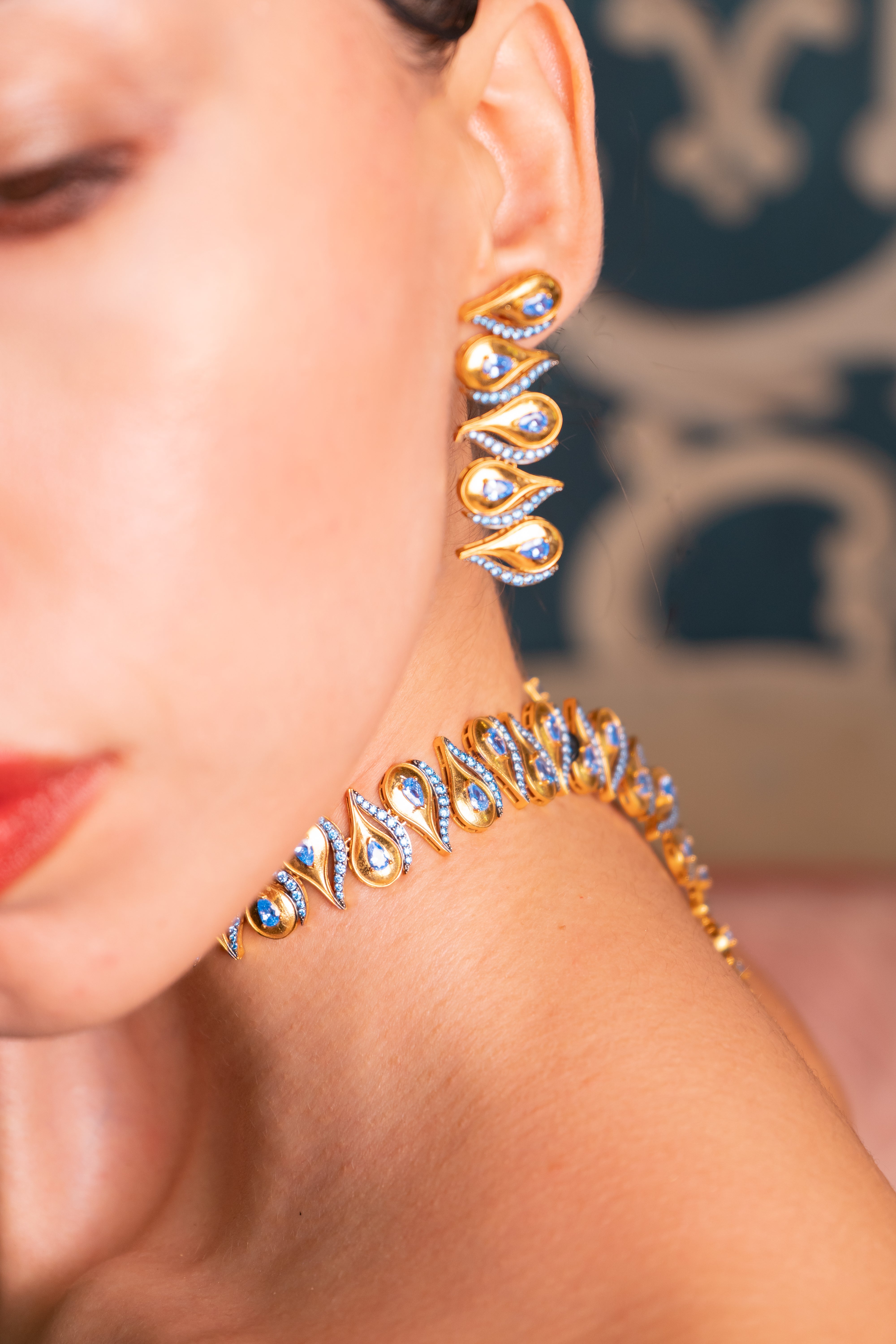 Cosmic Eye Aqua Choker/Kolye