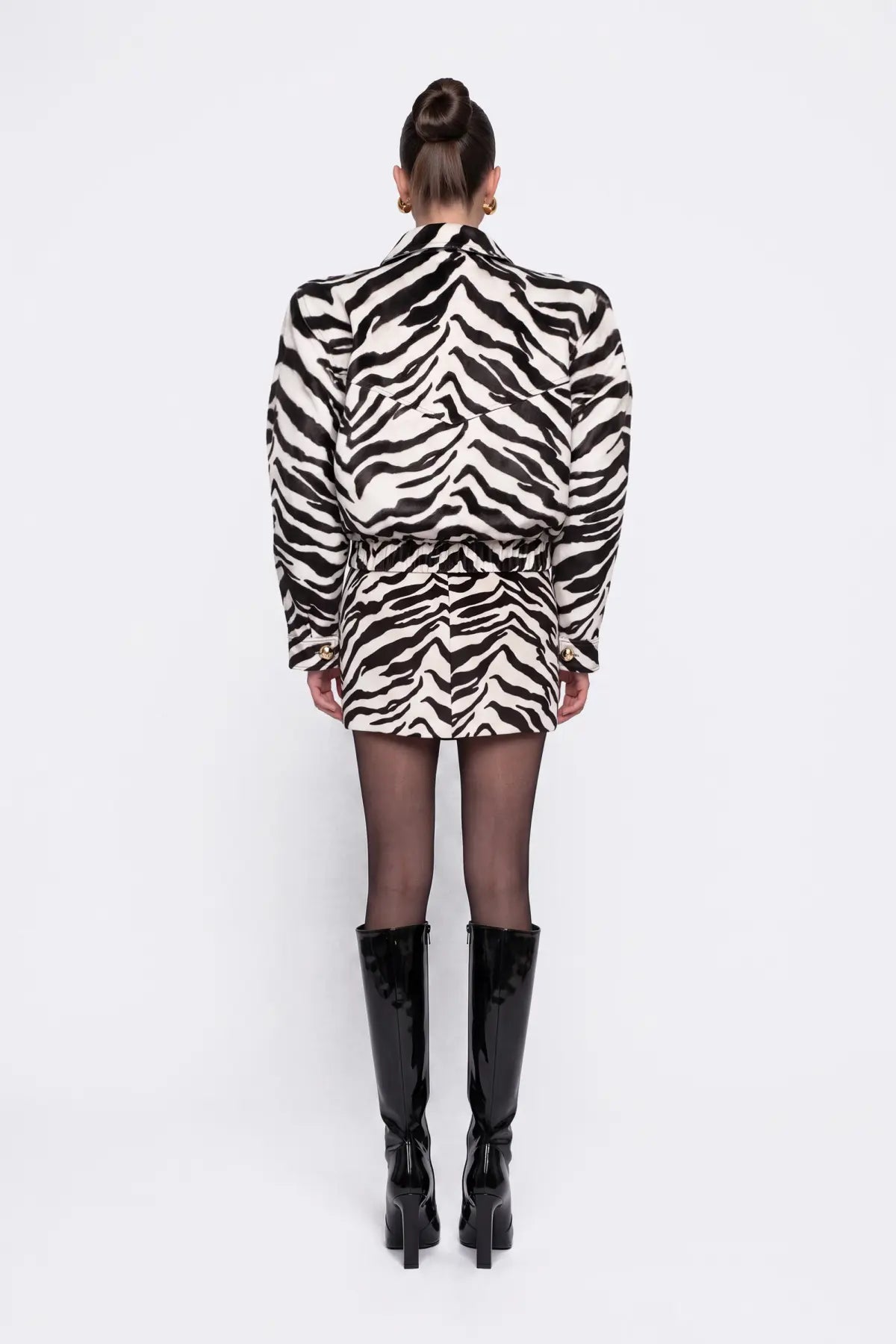 Zebra Desenli Tay Tüyü MiNi Etek