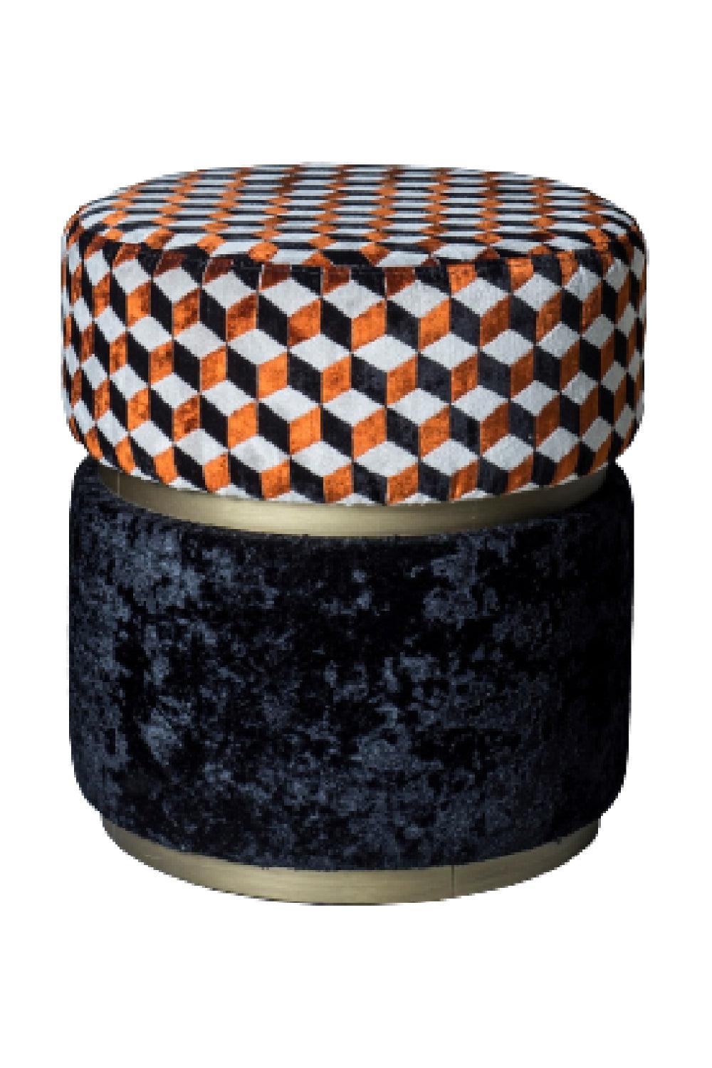 22 Maggio Istanbul-Cubo Geometrik Desenli Silindir Puf-Puf-4-Milagron.com