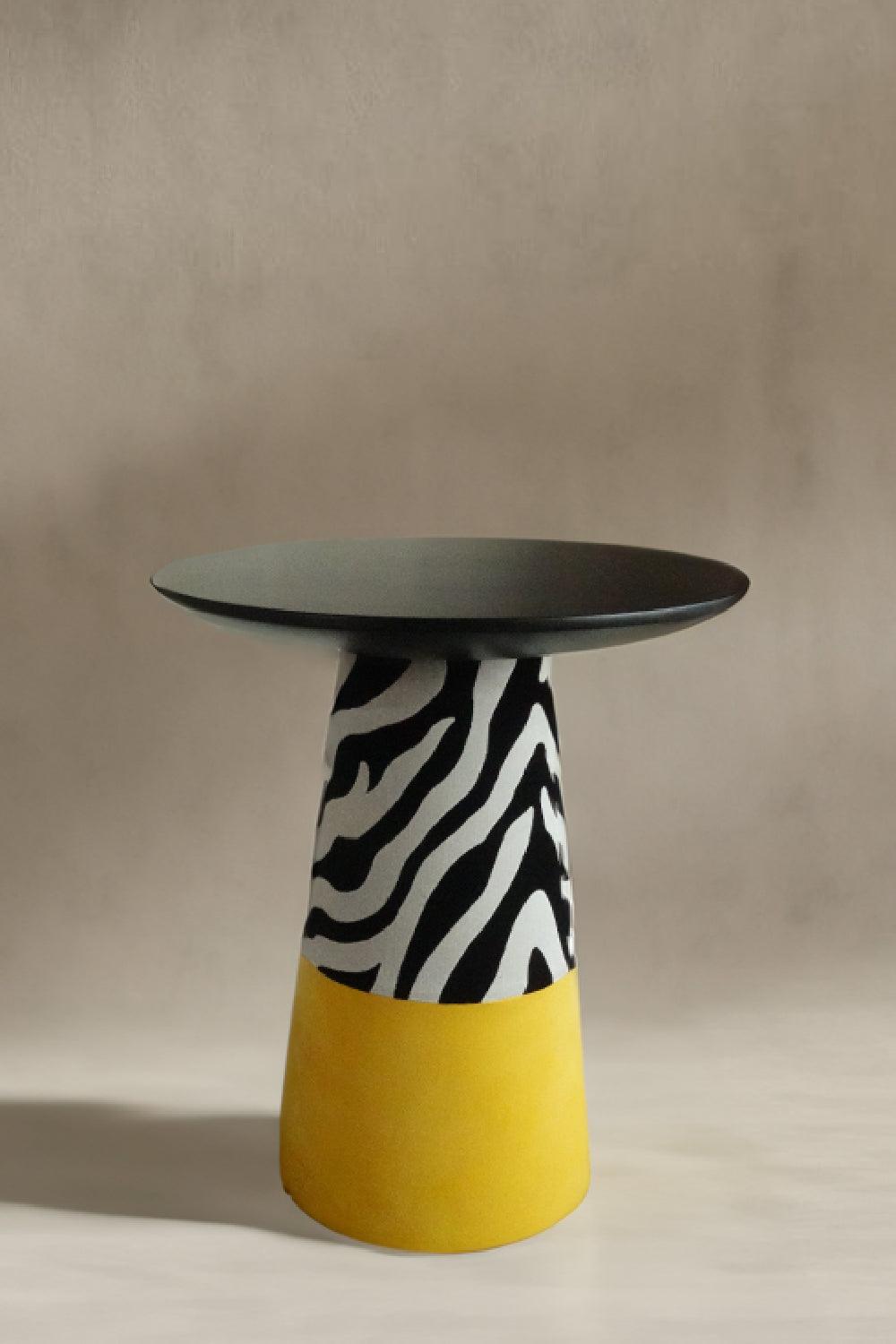 22 Maggio Istanbul-Savana Jakarlı Zebra Kadife Ahşap Yan Sehpa-Sehpa-2-Milagron.com