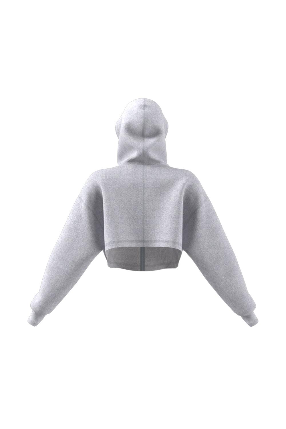 Adidas-Crop Full-Zip Loungewear Hoodie-Sweatshirts & Hoodies-10-Milagron.com