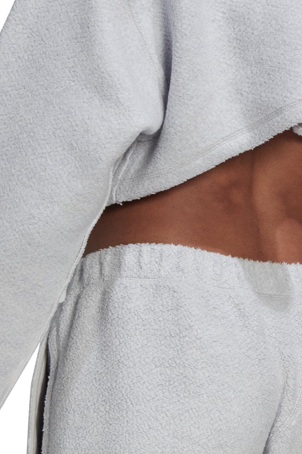 Adidas-Crop Full-Zip Loungewear Hoodie-Sweatshirts & Hoodies-6-Milagron.com