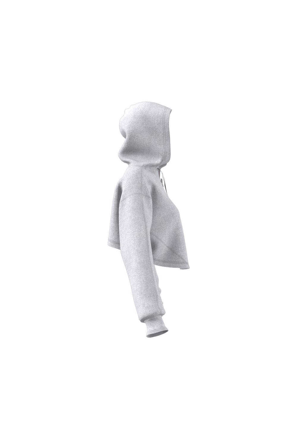 Adidas-Crop Full-Zip Loungewear Hoodie-Sweatshirts & Hoodies-9-Milagron.com