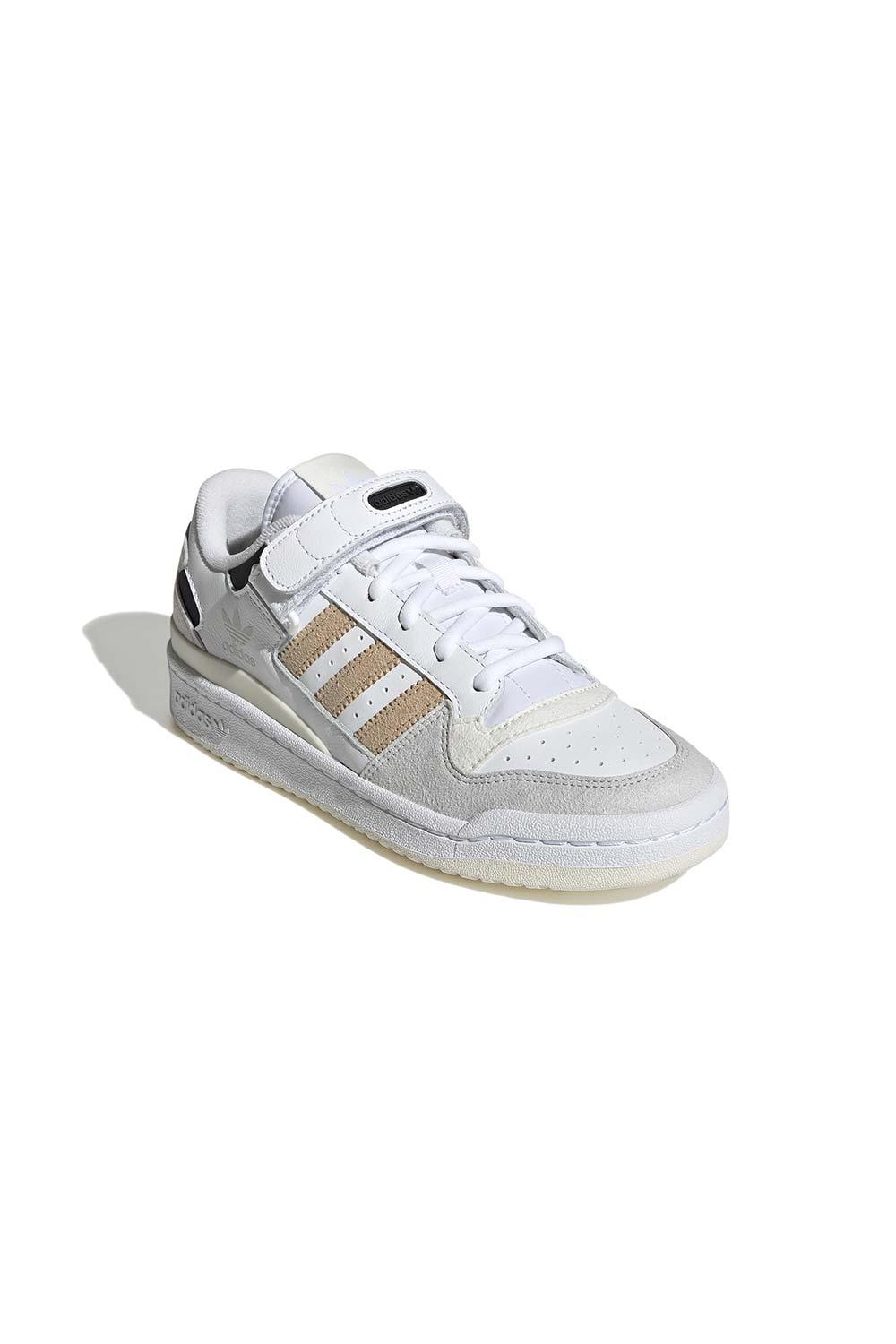 Adidas-Forum Low White/Magic Beige/Black-Sneakers-5-Milagron.com