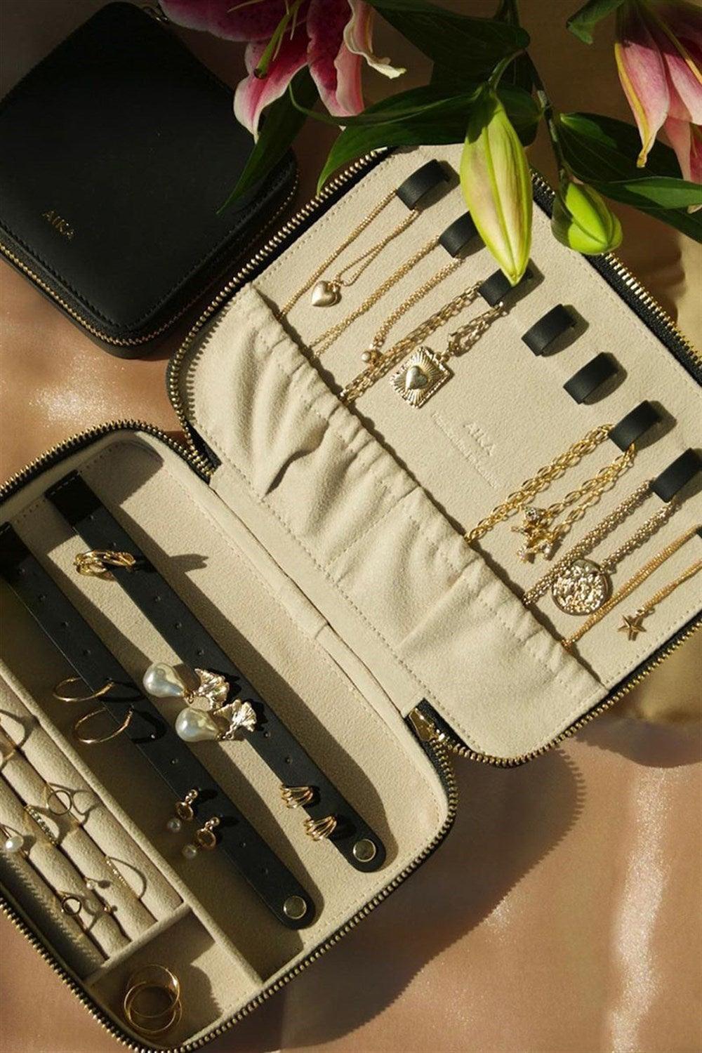 Aika Concept-Large Jewelry Bag Siyah-Takı Çantası-5-Milagron.com