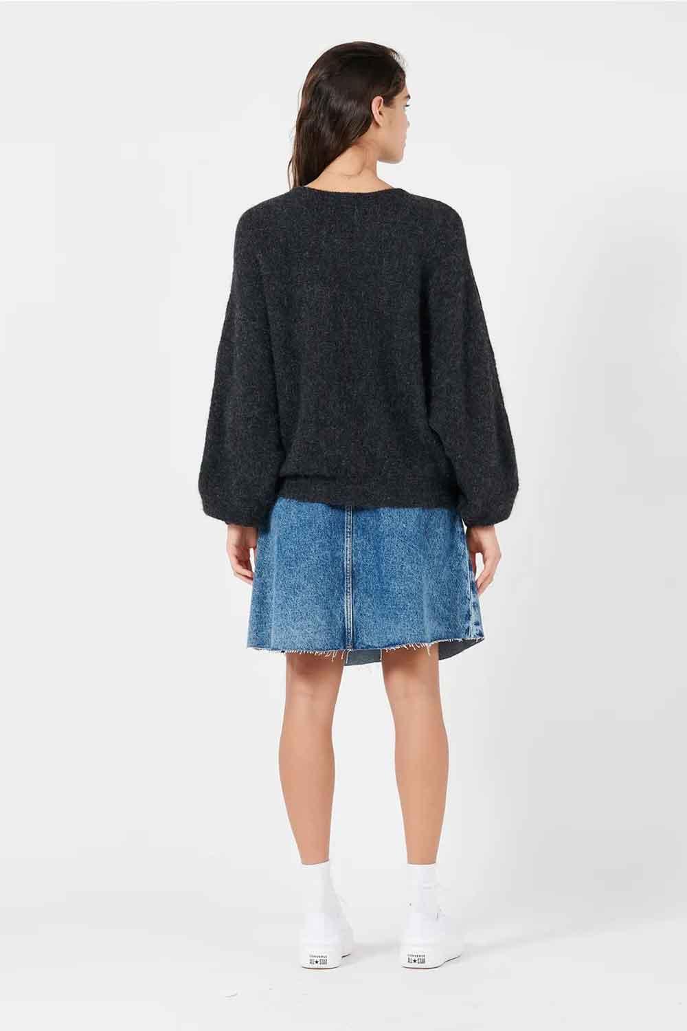 American Vintage-East Anthracite Chine Jumper-Kazak & Triko-3-Milagron.com