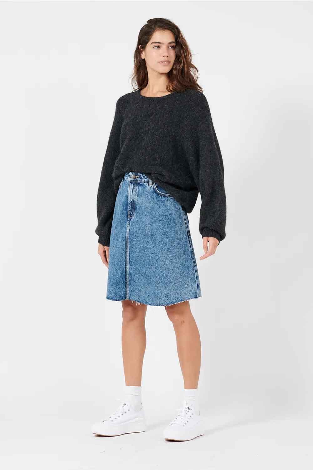 American Vintage-East Anthracite Chine Jumper-Kazak & Triko-4-Milagron.com