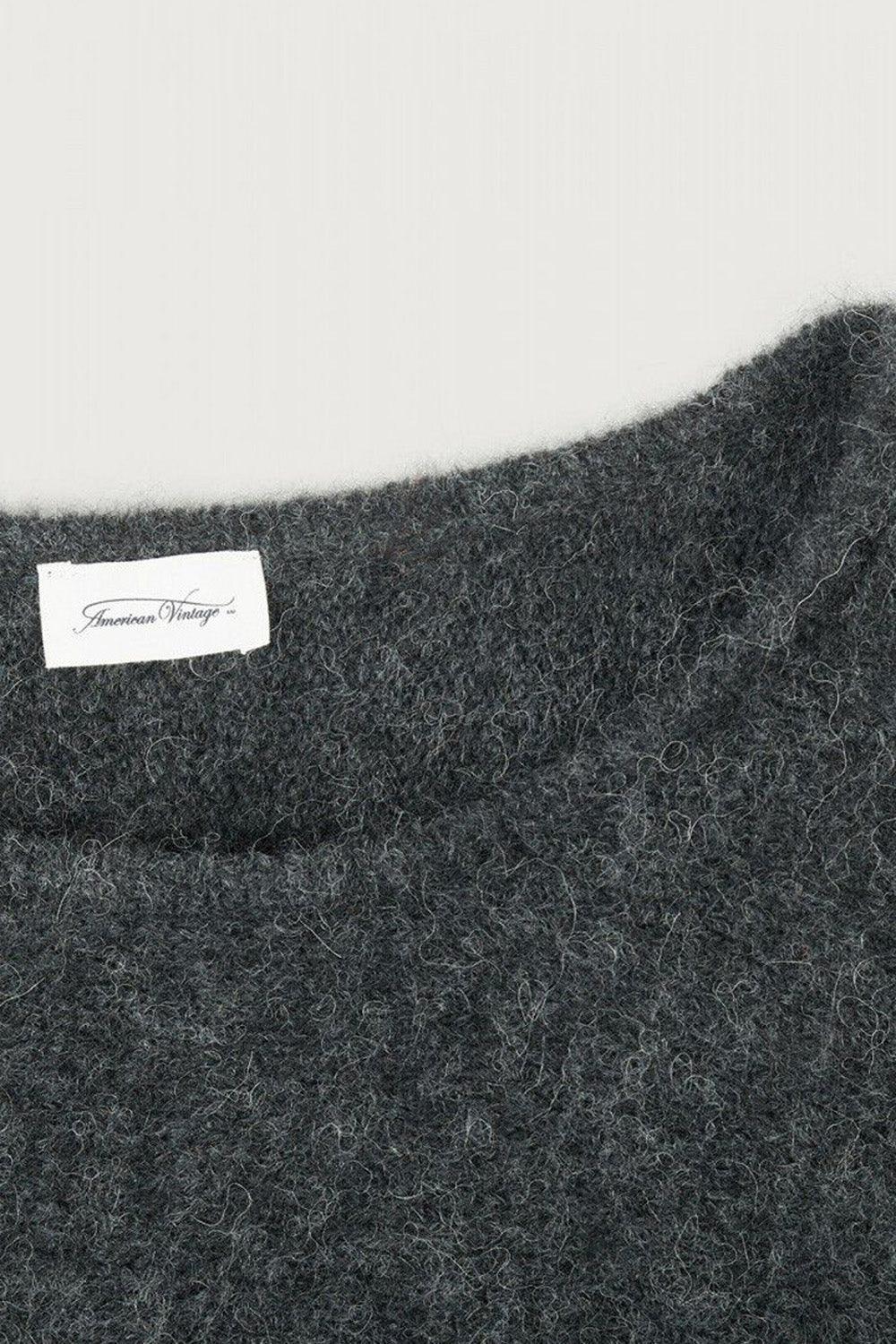 American Vintage-East Anthracite Chine Jumper-Kazak & Triko-6-Milagron.com