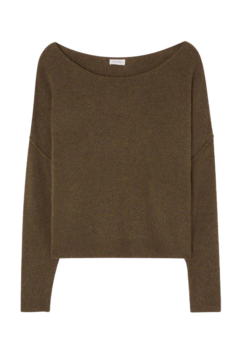 American Vintage-Pull ML Col Bateau Khaki-Kazak & Triko-1-Milagron.com