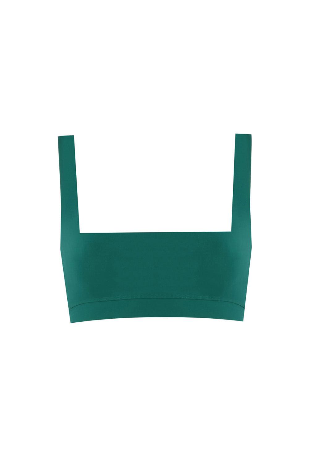 Anais & Margaux-Iris Emerald Green Sports Bra-Activewear-1-Milagron.com