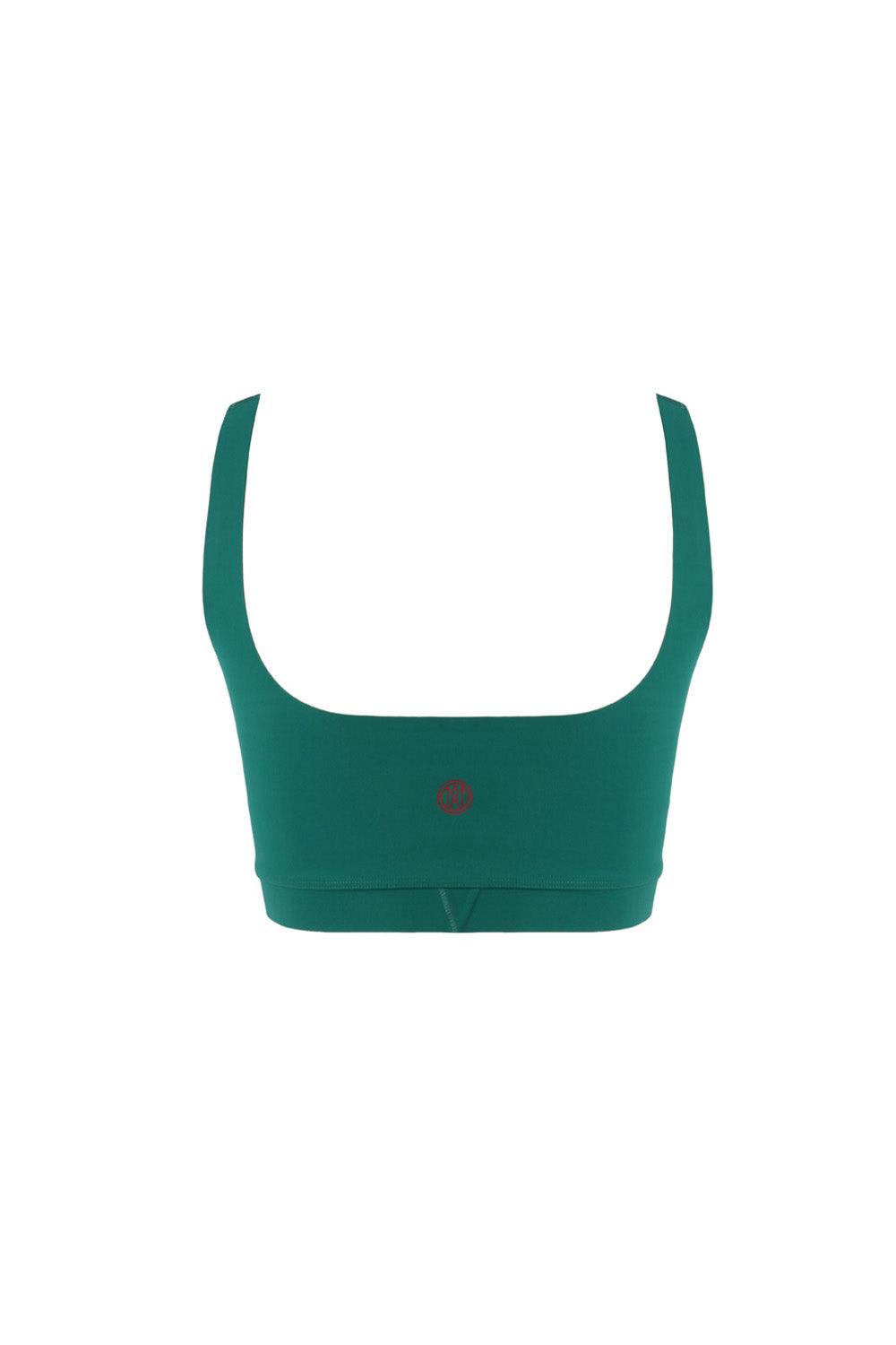 Anais & Margaux-Iris Emerald Green Sports Bra-Activewear-2-Milagron.com