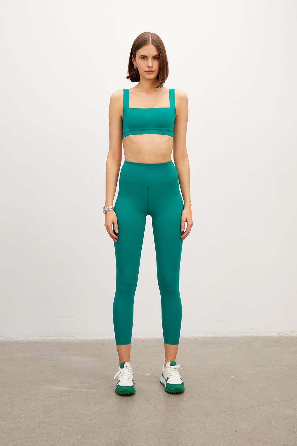 Anais & Margaux-Iris Emerald Green Sports Bra-Activewear-3-Milagron.com