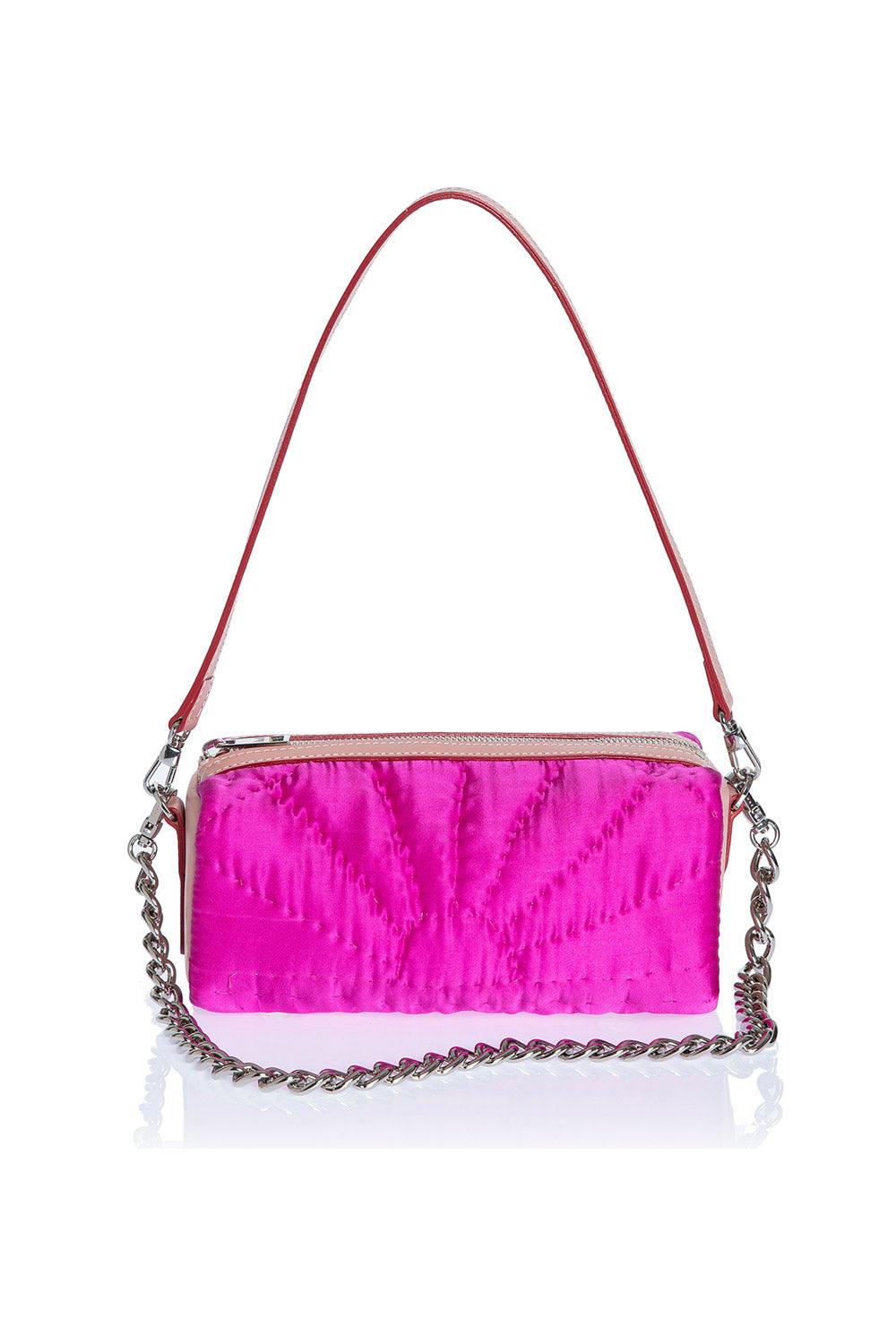 Atelier Melange-Şükran İpek Hurç Çanta Fuşya Pembe-Omuz Çantası-2-Milagron.com