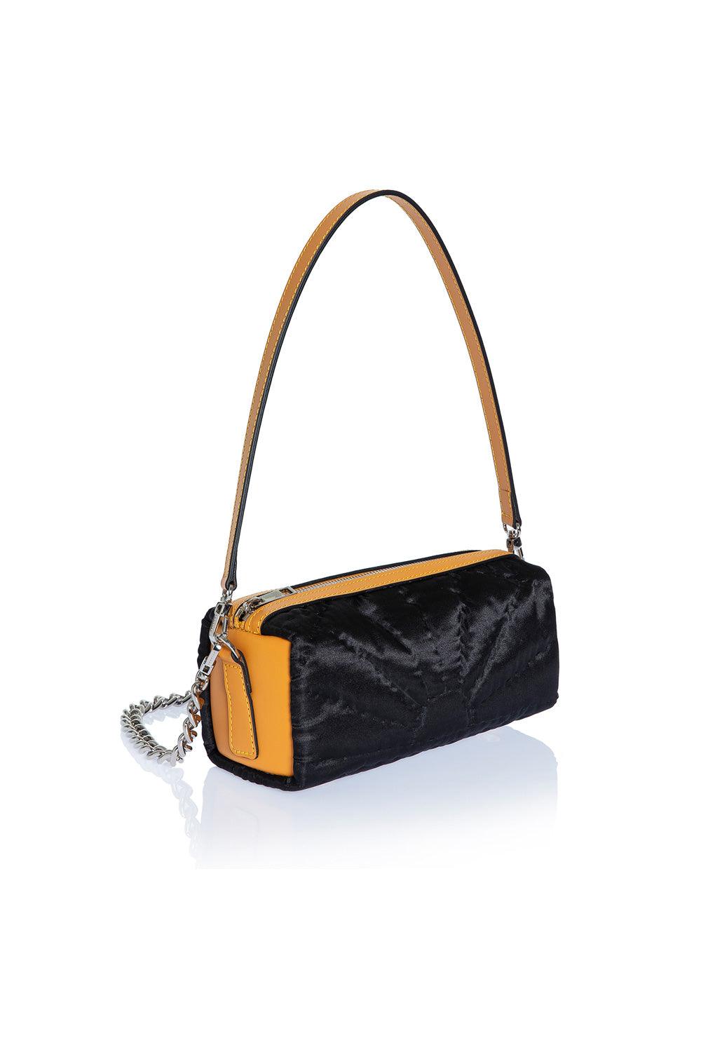 Atelier Melange-Şükran İpek Hurç Çanta Siyah Turuncu-Omuz Çantası-1-Milagron.com