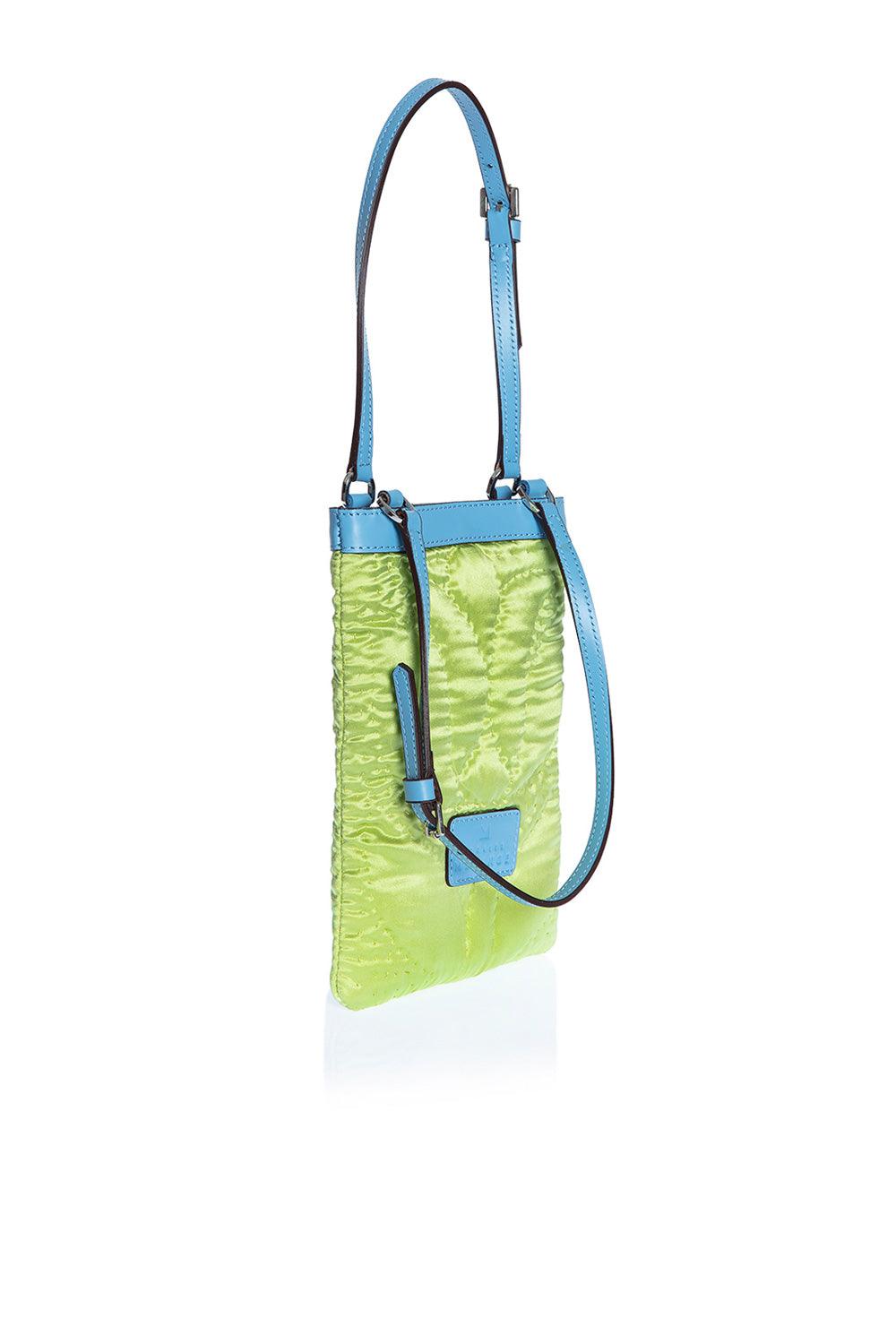 Atelier Melange-Şükran Mini El Çantası Yeşil Mavi-Omuz Çantası-2-Milagron.com
