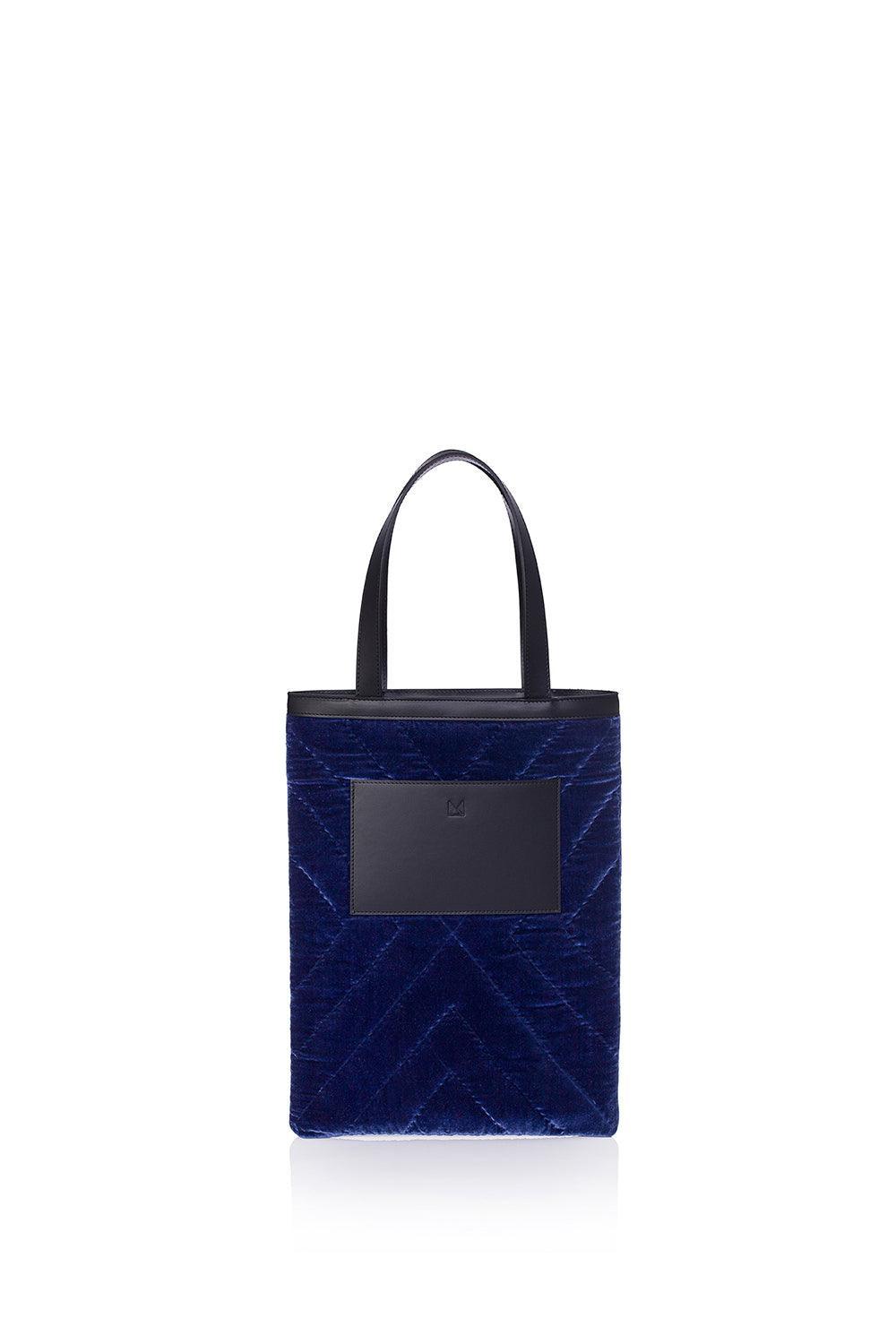 Atelier Melange-Şükran Omuz Çantası İpek Kadife Gece Mavisi-Omuz Çantası-3-Milagron.com