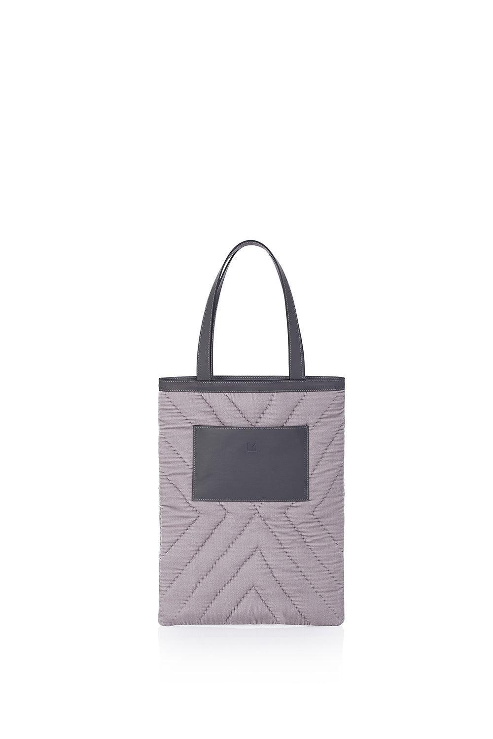 Atelier Melange-Şükran Omuz Çantası İpek Kadife Gri-Omuz Çantası-3-Milagron.com