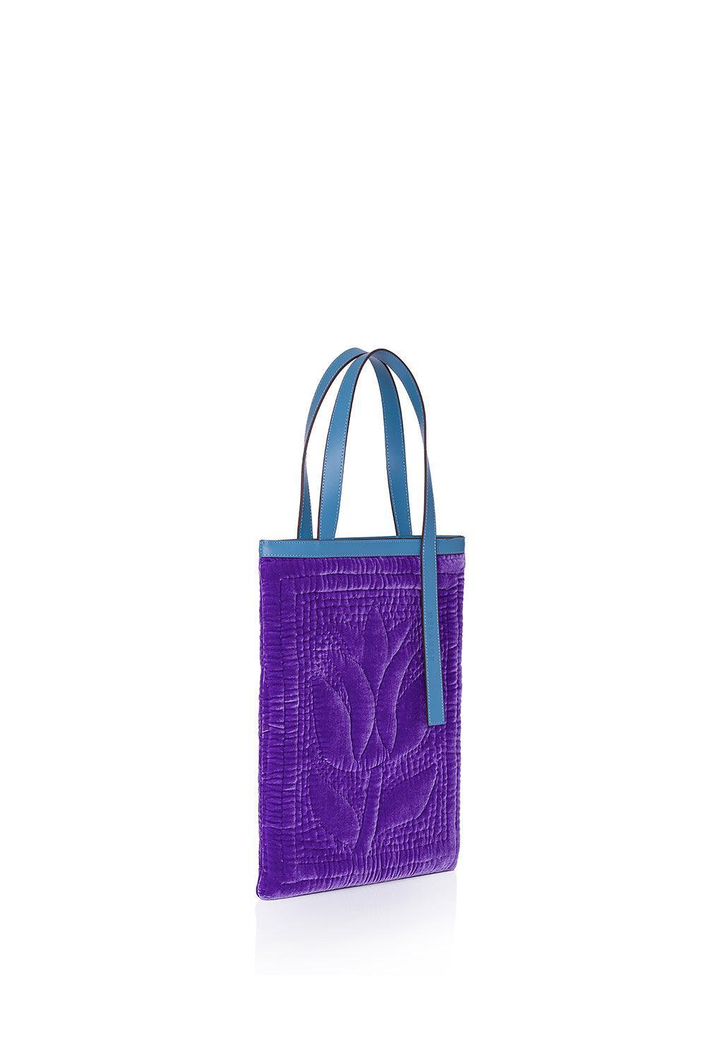 Atelier Melange-Şükran Omuz Çantası İpek Kadife Mor-Omuz Çantası-2-Milagron.com