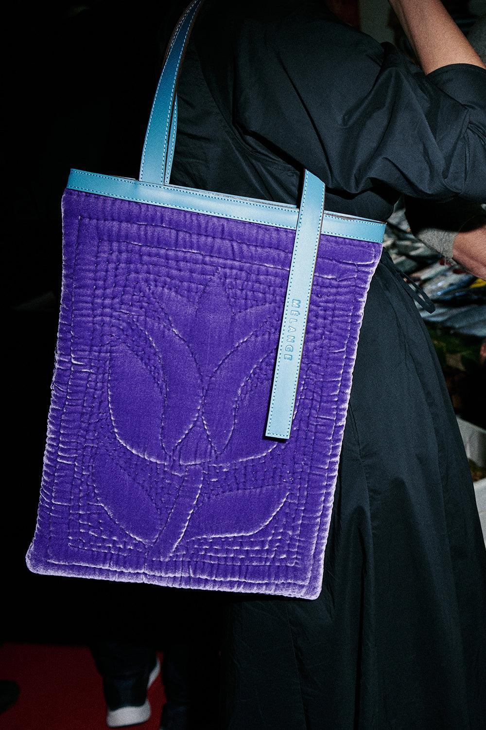 Atelier Melange-Şükran Omuz Çantası İpek Kadife Mor-Omuz Çantası-4-Milagron.com