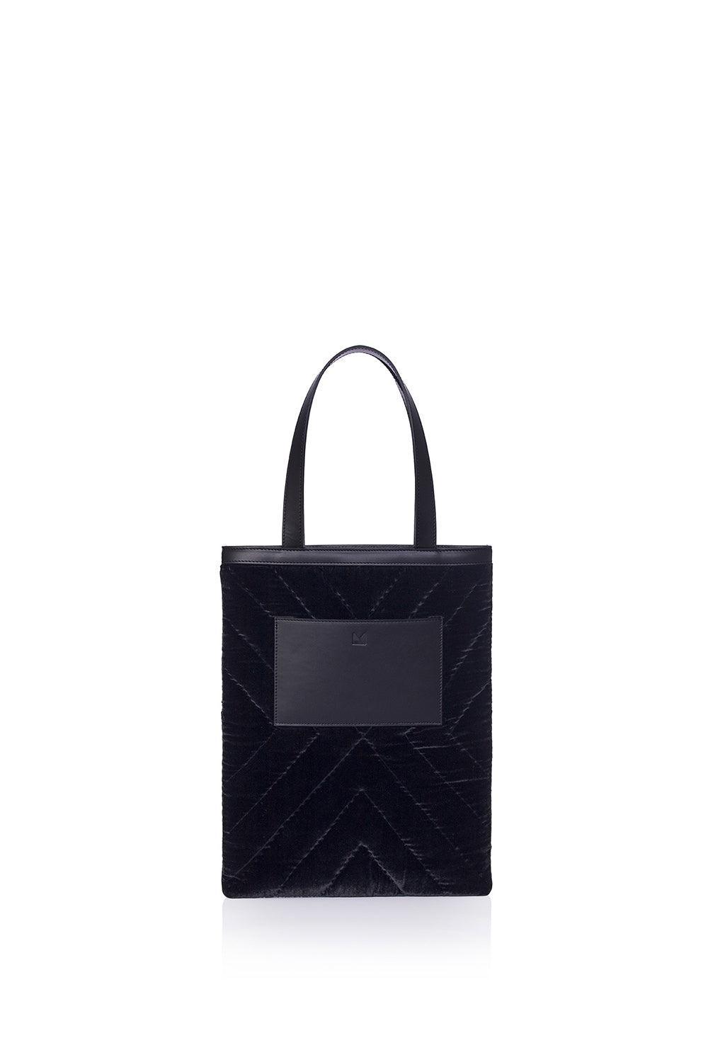 Atelier Melange-Şükran Omuz Çantası İpek Kadife Siyah-Omuz Çantası-3-Milagron.com