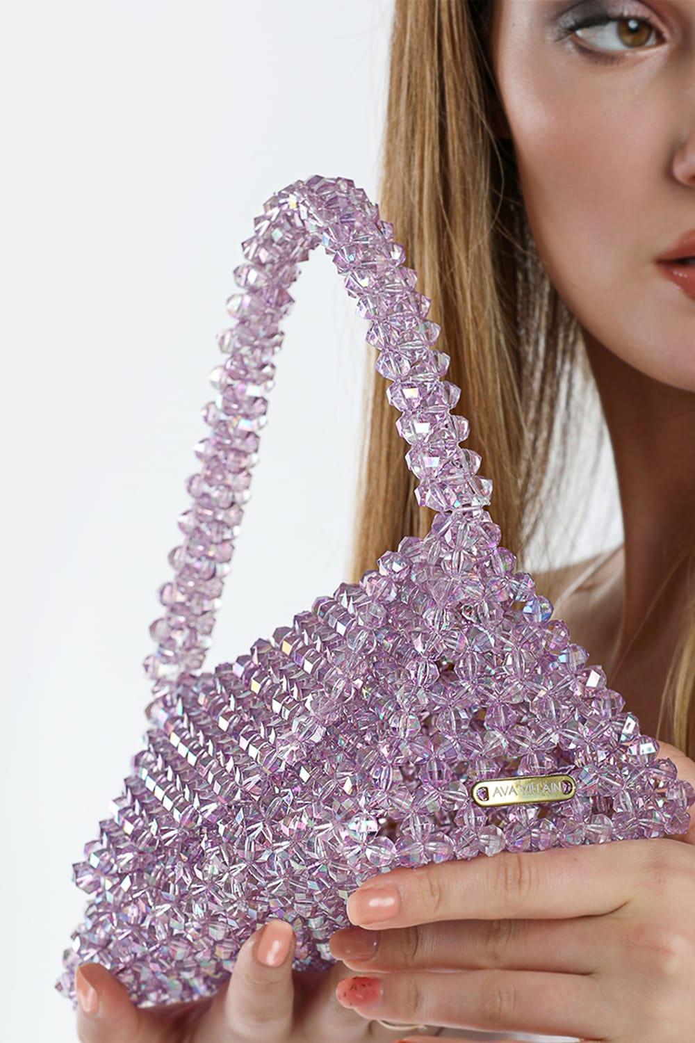 Ava Villain-Bite Boncuk Çanta Mor-El Çantası-1-Milagron.com