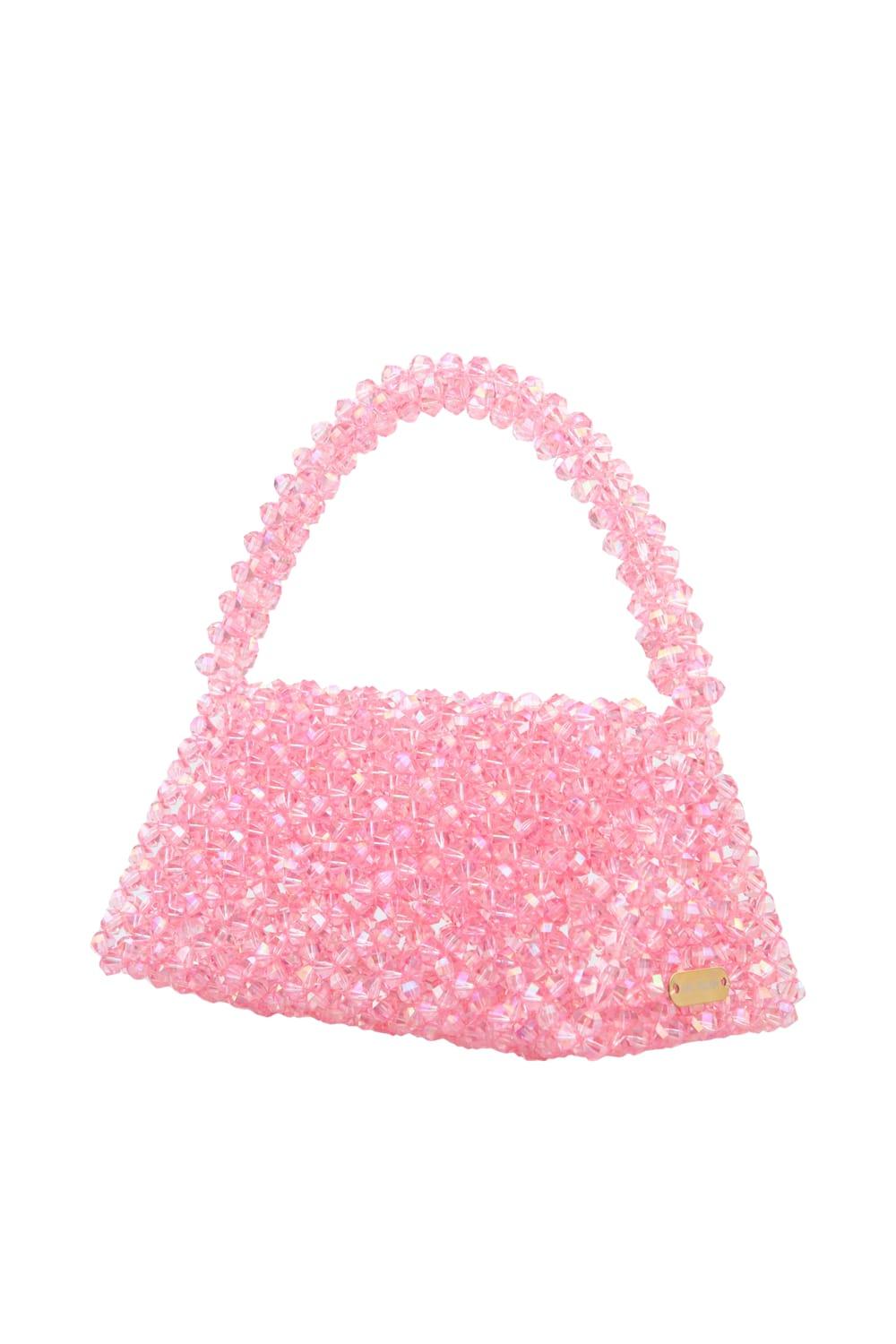 Ava Villain-Bite Boncuk Çanta Pembe-Omuz Çantası-2-Milagron.com