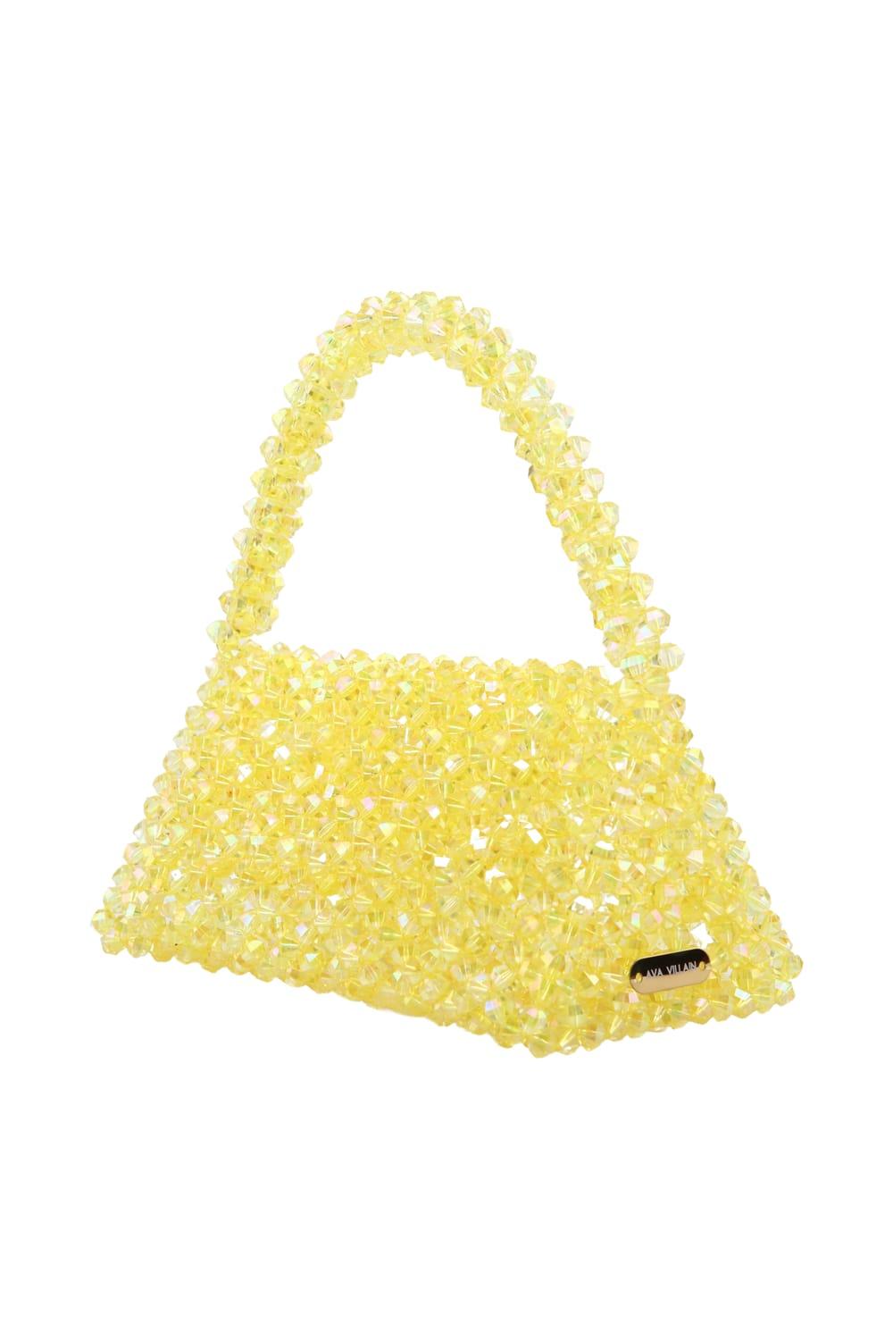 Ava Villain-Bite Boncuk Çanta Sarı-Omuz Çantası-2-Milagron.com