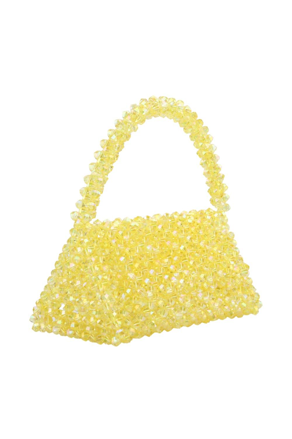 Ava Villain-Bite Boncuk Çanta Sarı-Omuz Çantası-4-Milagron.com