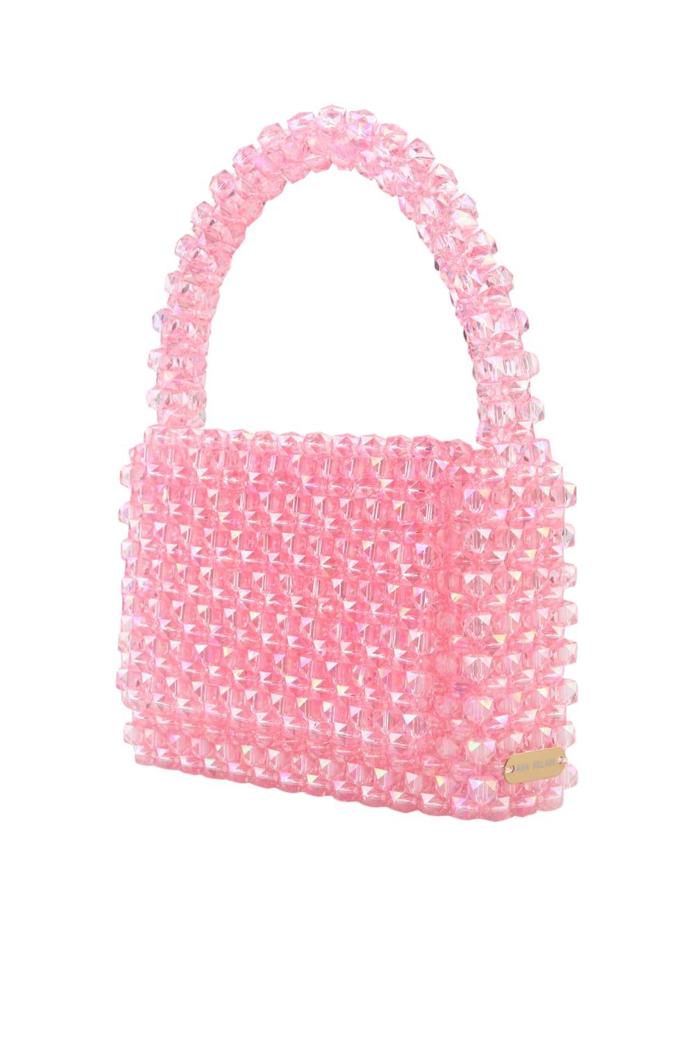 Ava Villain-Gleam Boncuk Çanta Pembe-El Çantası-2-Milagron.com